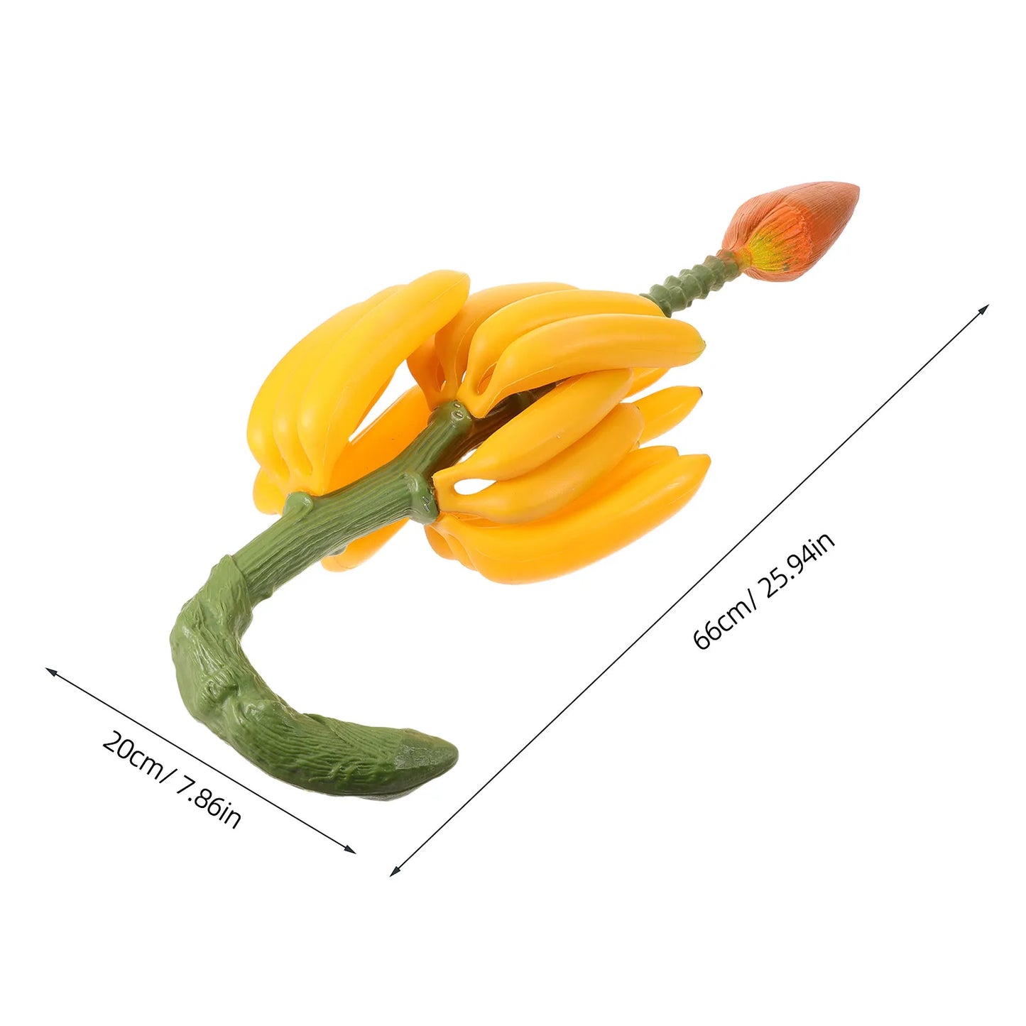 Artificial Banana Bunch Realistic Fruit Simulation Banana Cluster Decorative Home Display Photography Prop for Kitchen Decor