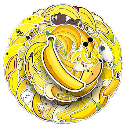 10/30/50 Cartoon Cute Banana Graffiti Decorations Decals DIY Laptop Luggage Skateboard Phone Cartoon Book Bike Toy Gift Stickers