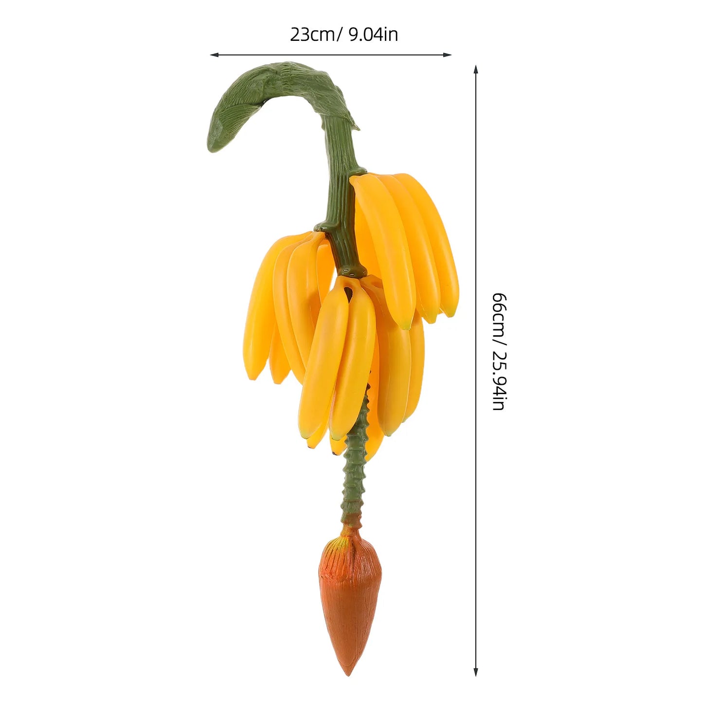 Artificial Banana Bunch Realistic Fruit Simulation Banana Cluster Decorative Home Display Photography Prop for Kitchen Decor