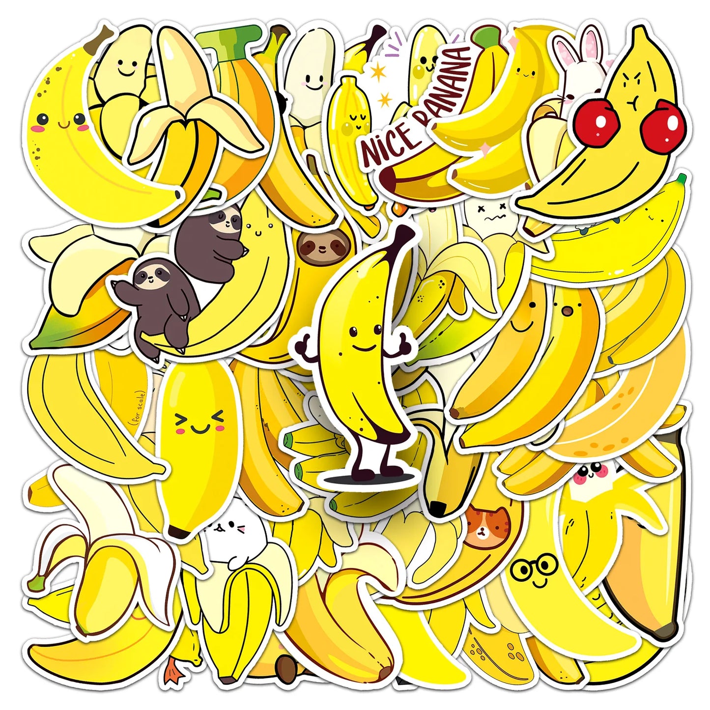 10/30/50 Cartoon Cute Banana Graffiti Decorations Decals DIY Laptop Luggage Skateboard Phone Cartoon Book Bike Toy Gift Stickers