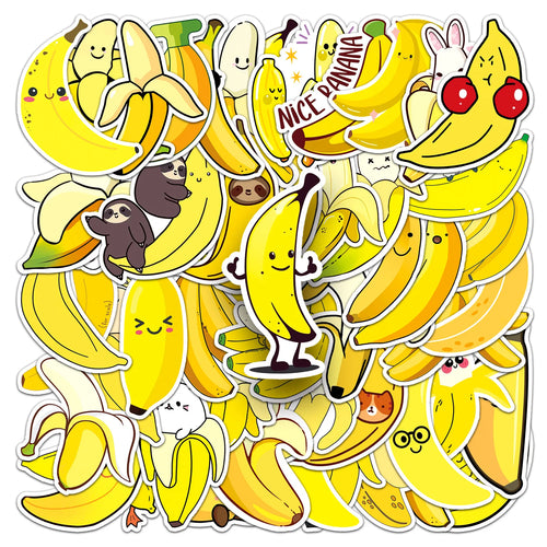 10/30/50 Cartoon Cute Banana Graffiti Decorations Decals DIY Laptop Luggage Skateboard Phone Cartoon Book Bike Toy Gift Stickers