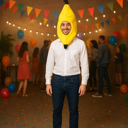 A fun banana hat, a photo prop and costume for themed parties, suitable for role-playing costumes and headgear at themed parties