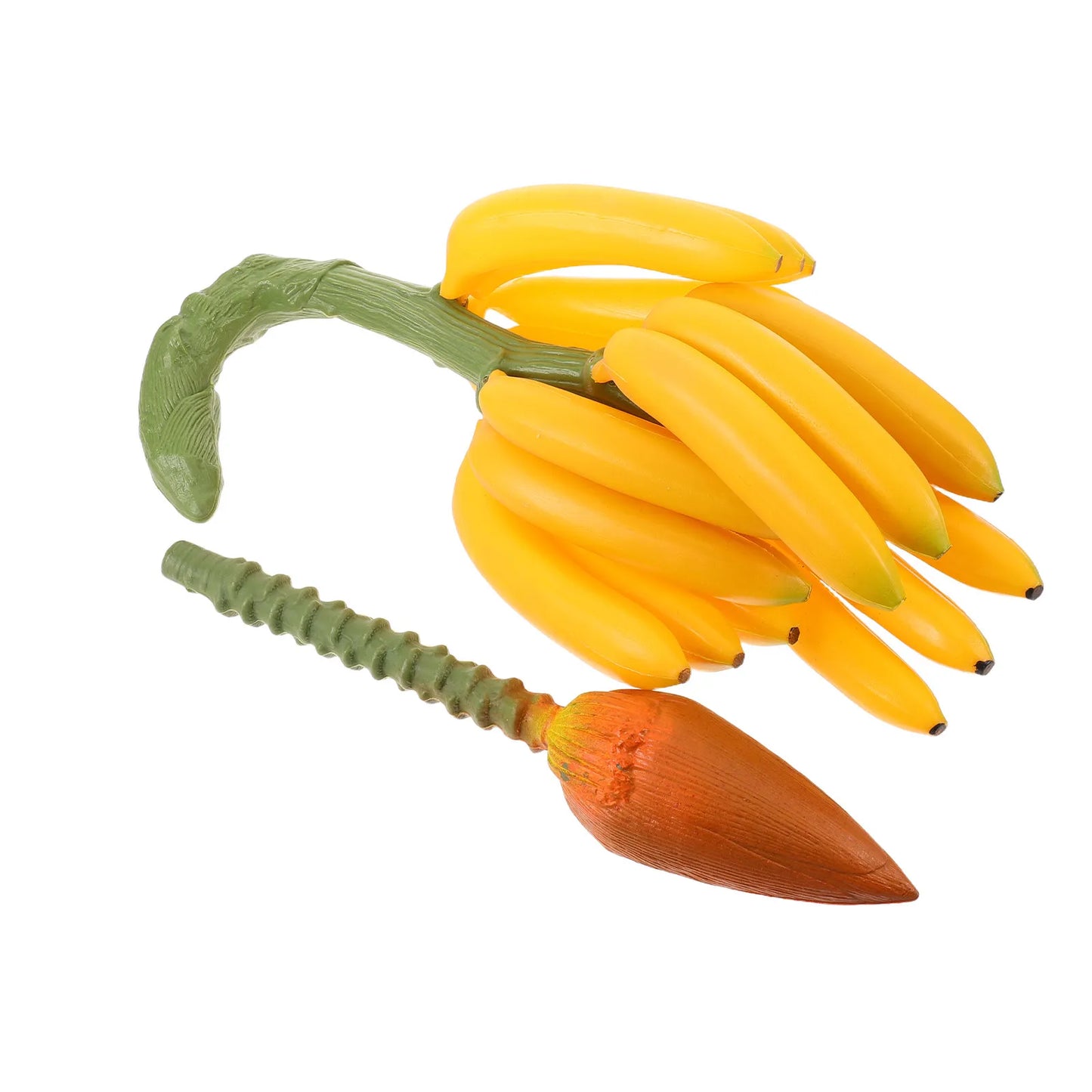 Artificial Banana Bunch Realistic Fruit Simulation Banana Cluster Decorative Home Display Photography Prop for Kitchen Decor