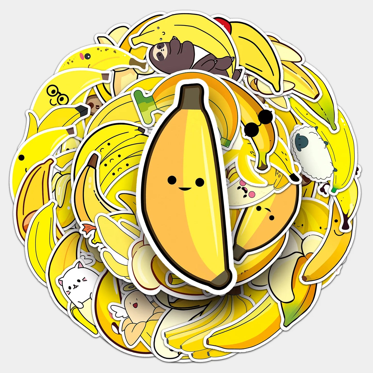 10/30/50 Cartoon Cute Banana Graffiti Decorations Decals DIY Laptop Luggage Skateboard Phone Cartoon Book Bike Toy Gift Stickers