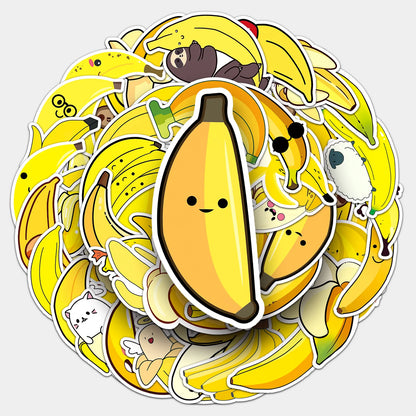 10/30/50 Cartoon Cute Banana Graffiti Decorations Decals DIY Laptop Luggage Skateboard Phone Cartoon Book Bike Toy Gift Stickers