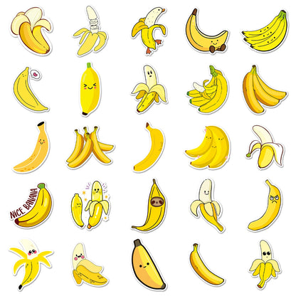 10/30/50 Cartoon Cute Banana Graffiti Decorations Decals DIY Laptop Luggage Skateboard Phone Cartoon Book Bike Toy Gift Stickers