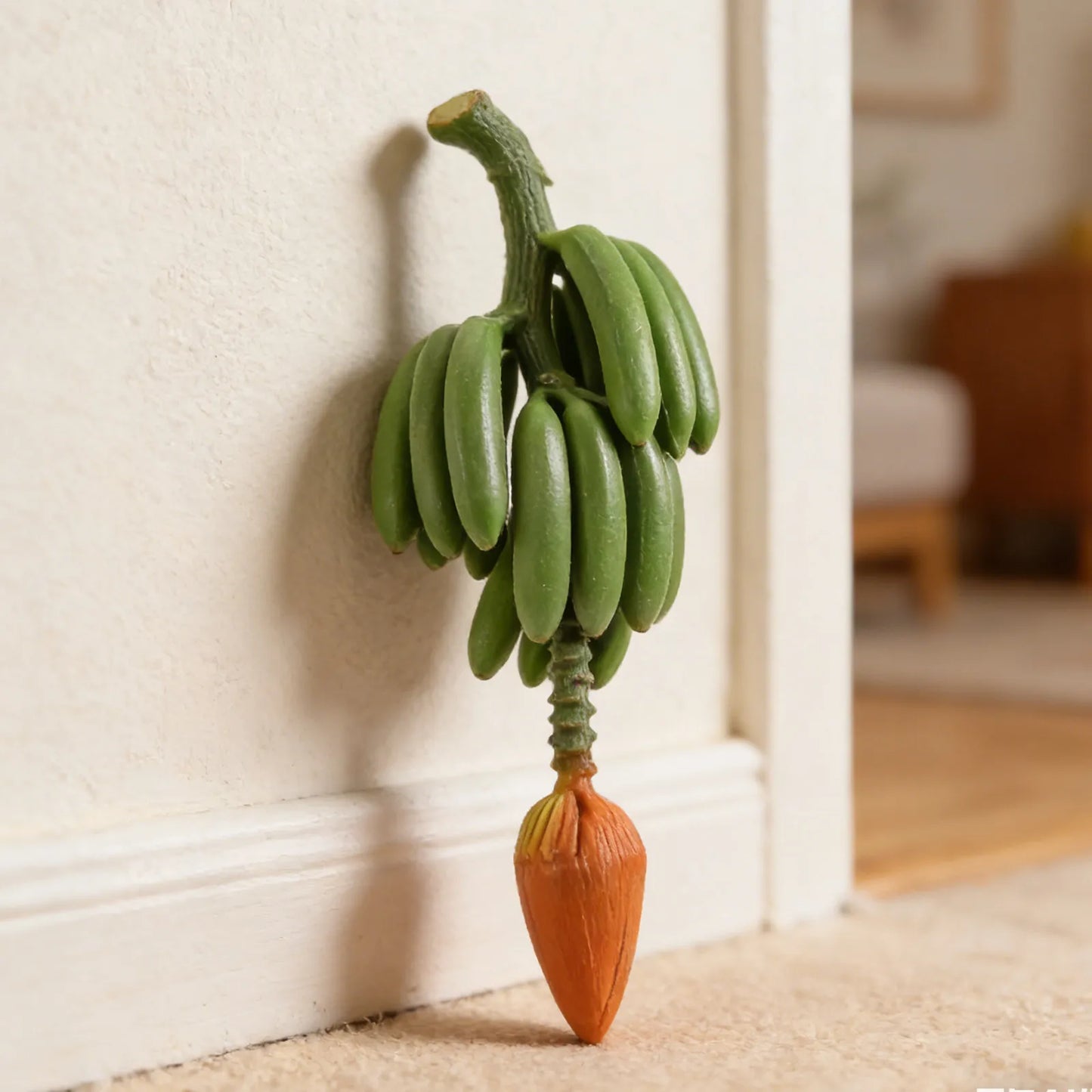 Artificial Banana Bunch Realistic Fruit Simulation Banana Cluster Decorative Home Display Photography Prop for Kitchen Decor