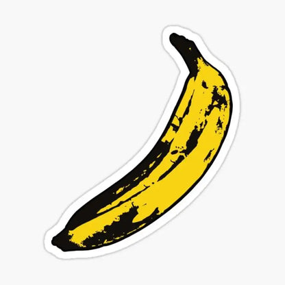 Punk Banana Sticker for Laptop Decor Bedroom Car Cute Cartoon Art Fashionable Public Suitcase