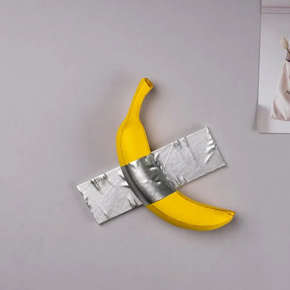Resin Tape Banana Sculpture Wall Decoration Contemporary Art Modern Living Room Home Interior Decor Object Kitchen Bathroom Gift