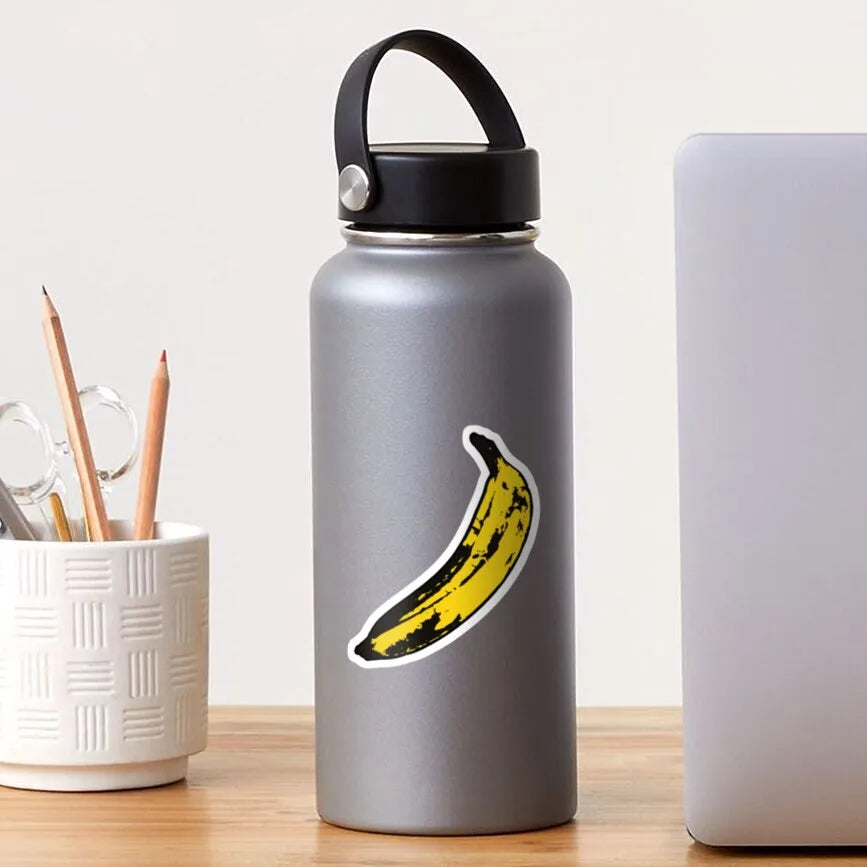 Punk Banana Sticker for Laptop Decor Bedroom Car Cute Cartoon Art Fashionable Public Suitcase